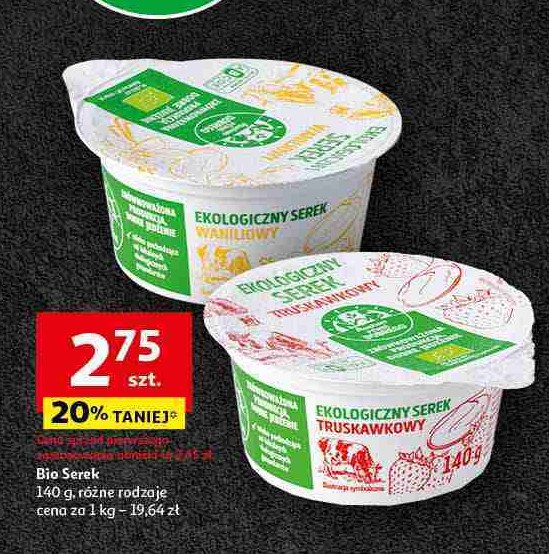 Serek ekologiczny waniliowy Auchan pewni dobrego promocja