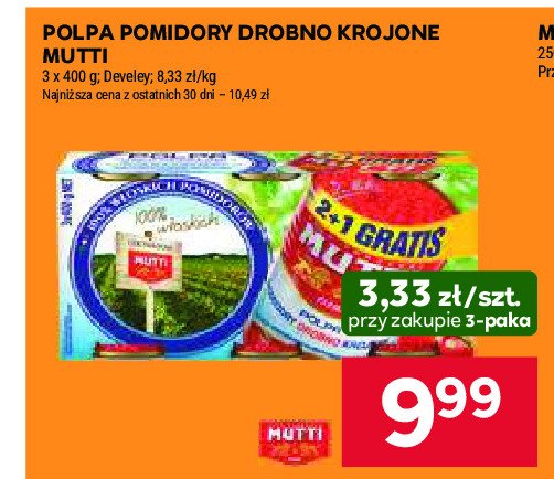 Pomidory drobno krojone Mutti promocja