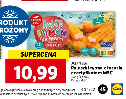 Paluszki rybne z fileta z 艂ososia Oceansea promocja