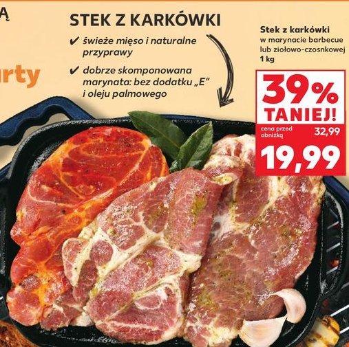 Stek z karkówki w marynacie ziołowo- czosnkowej promocja w Kaufland