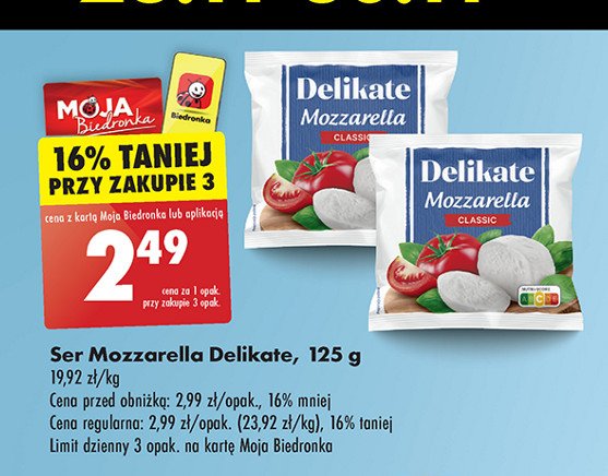 Ser mozzarella Delikate promocja