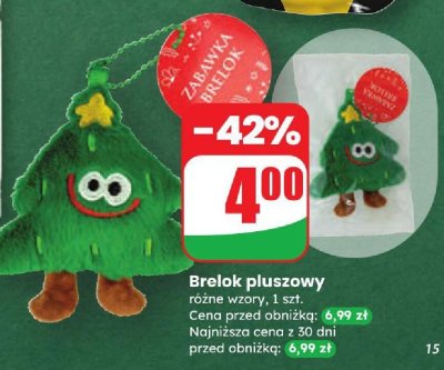Brelok pluszowy różne wzory promocja w Dino