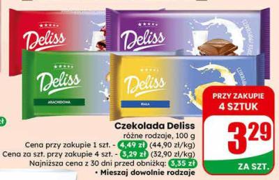 Czekolada różne rodzaje promocja w Dino