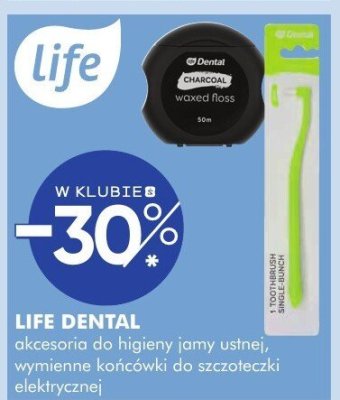 Akcesoria do higieny jamy ustnej, wymienne końcówki do szczoteczki elektrycznej LIFE DENTAL promocja w Super-Pharm