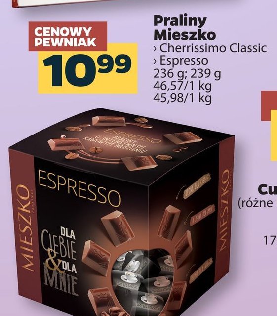 Praliny o nadzieniu kawowym dl ciebie & dla mnie Mieszko espresso promocja