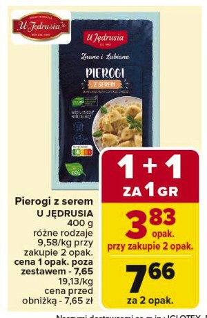 Pierogi z serem U jędrusia promocja w Carrefour Market