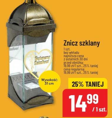 Znicz szklany 35 H  promocja w POLOmarket