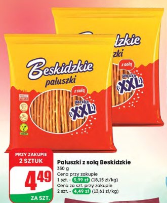 Paluszki z solą Beskidzkie promocja w Dino