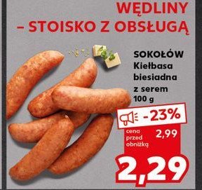 Kiełbasa biesiadna z serem Sokołów promocja