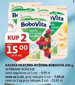 Kaszka mleczno-ryżowa z owocami leśnymi Bobovita promocja