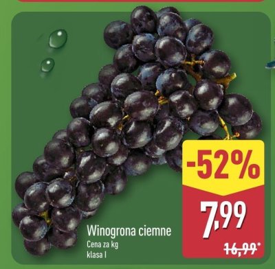 Winogrona ciemne promocja w Aldi