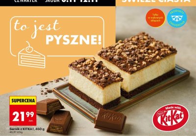 Sernik z KITKAT, 450 g promocja w Biedronka