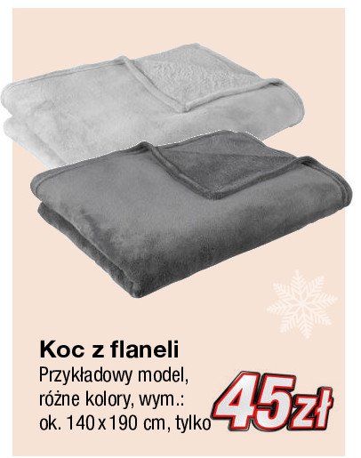 Koc z flaneli 140 x 190 cm promocja