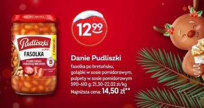 Danie Pudliszki fasolka po bretońsku, gołąbki w sosie pomidorowym, pulpety w sosie pomidorowym promocja w Żabka