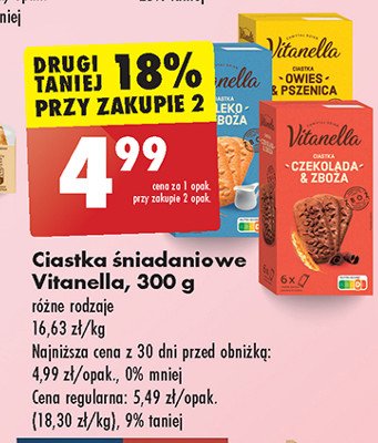 Ciastka owies Vitanella promocja