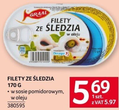 Filety ze śledzia w sosie pomidorowym w oleju 170 g Selgros promocja w Selgros