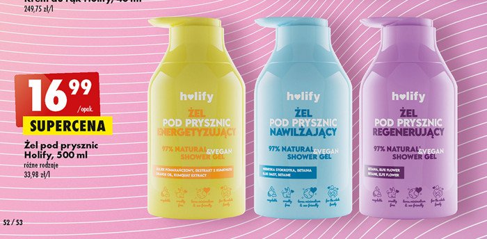 Żel pod prysznic regenerujący Holify promocja