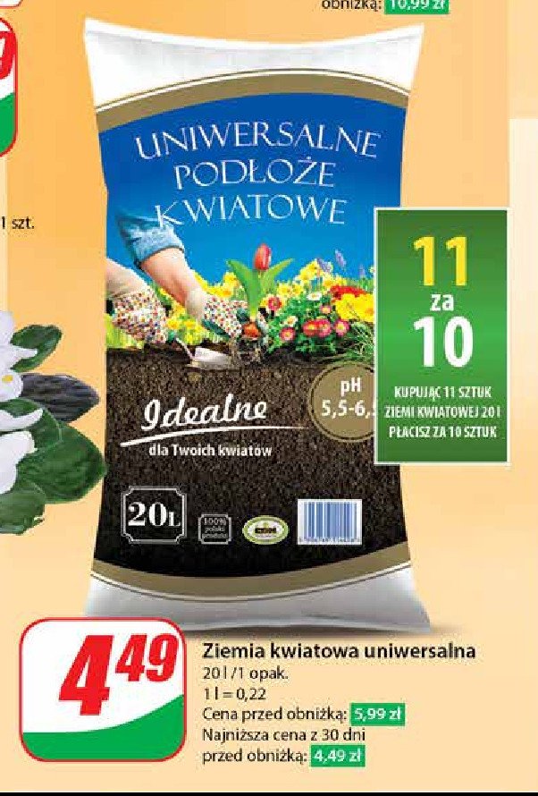 Ziemia do kwiatów promocja