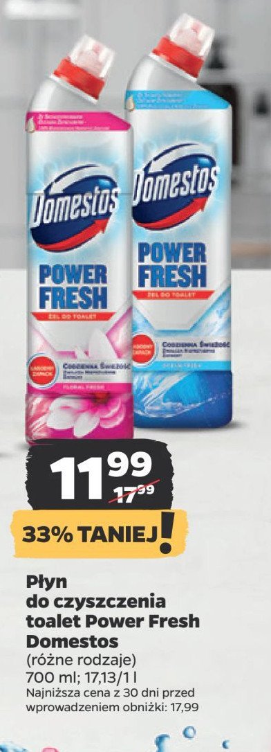 Żel do wc ocean fresh Domestos power fresh (wcześniej total hygiene) promocja