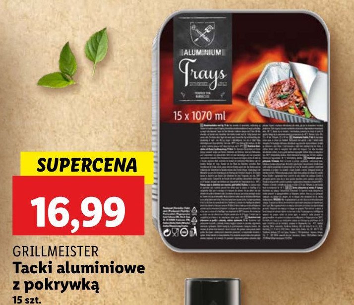 Tacki aluminiowe z pokrywk膮 Grill meister promocja