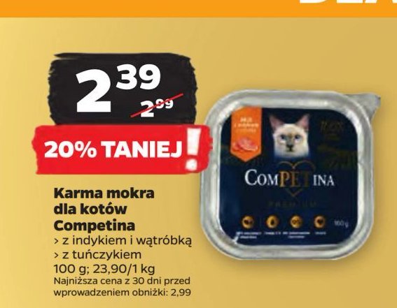 Karma dla kota z tuńczykiem Competina promocja