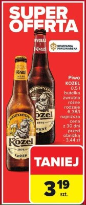 Piwo Kozel różne rodzaje 0,5l promocja w Carrefour