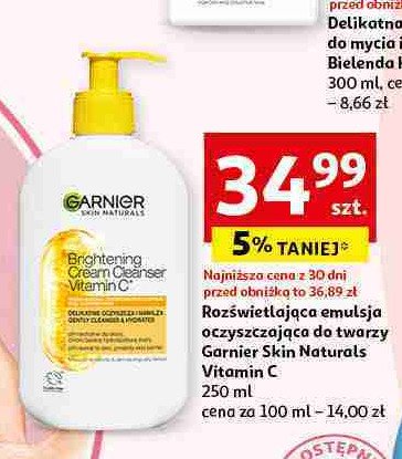 Emulsja do twarzy oczyszczająca Garnier vitamin c promocja