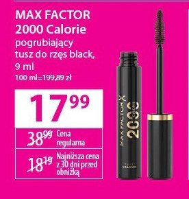 Tusz do rzęs czarny Max factor 2000 calorie dramatic look promocja