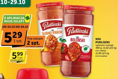 Sos Pudliszki słodko-kwaśny, boloński promocja w Euro Sklep