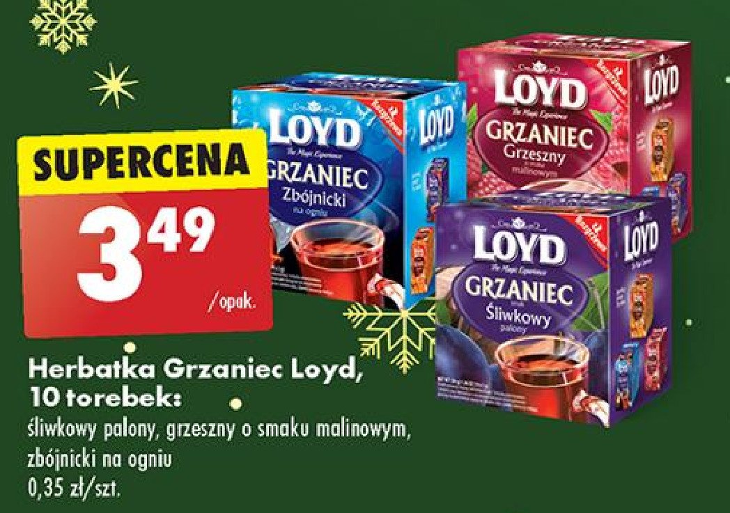 Grzaniec śliwkowy palony Loyd tea grzaniec promocja w Biedronka