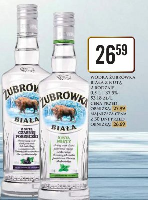 Wódka Biała z Nutą czarnej porzeczki 0.5 L promocja w Dino