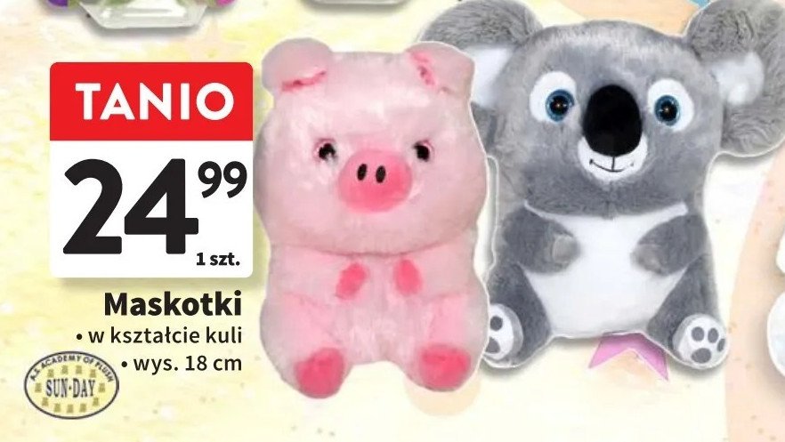 Maskotka świnka 18 cm Sun-day promocja