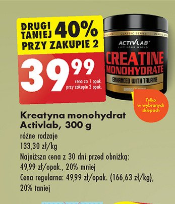 Odżywka creatine monohydrate Activlab promocja