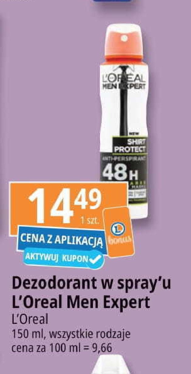 Dezodorant L'oreal men expert shirt protect promocja