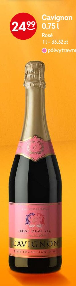 Wino CAVIGNON SYRAH ROSE DEMI SEC promocja