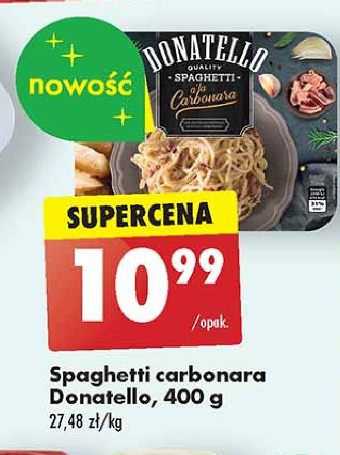 Spaghetti carbonara Donatello promocja