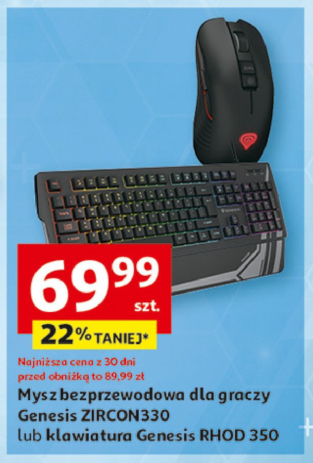 Mysz zircon 330 Genesis promocja w Auchan