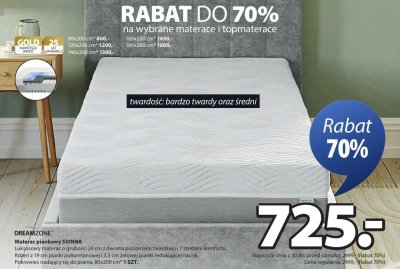 Materac piankowy SVINNA promocja w Jysk