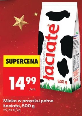 Mleko w proszku pełne Łaciate 500 g promocja w Biedronka