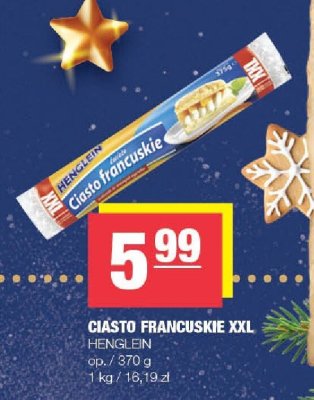 Ciasto francuskie XXL Henglein promocja w SPAR