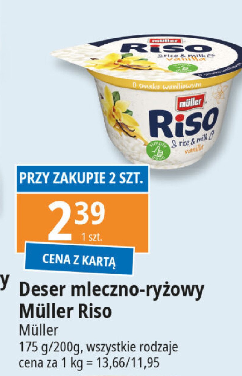 Deser waniliowy Muller riso promocja