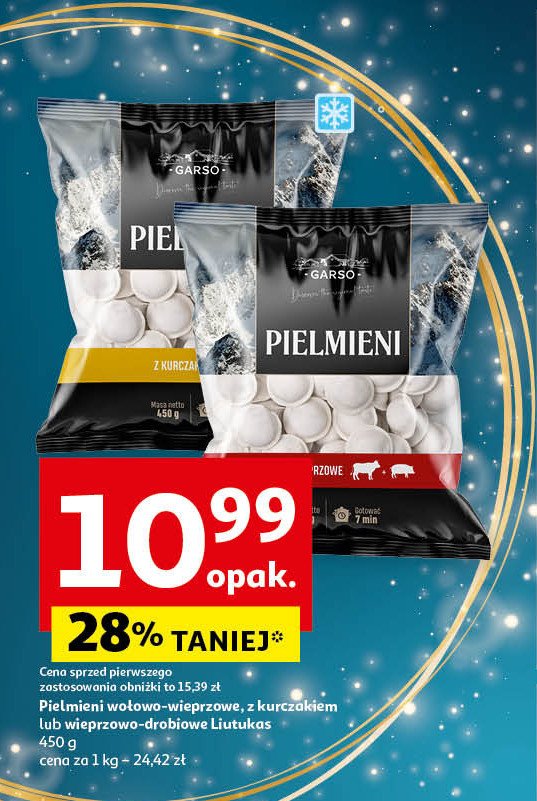 Pielmieni wieprzowo-drobiowe GARSO promocja w Auchan