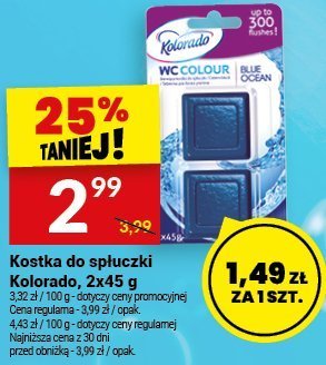 Kostka do spłuczki Kolorado, 2x45 g promocja w Twój Market