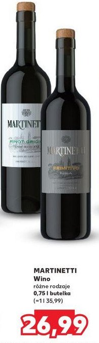 Wino Martinetti primitivo promocja w Kaufland