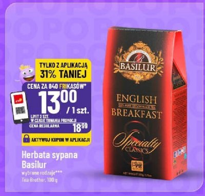 Herbata sypana Basilur w różnym rodzaju promocja w POLOmarket