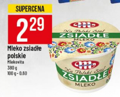 Zsiadłe mleko Mlekovita na polski stół promocja