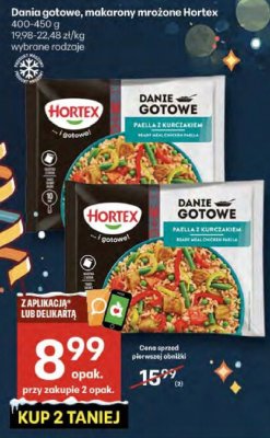 Dania gotowe, makarony mrożone Hortex wybrane rodzaje promocja w Delikatesy Centrum