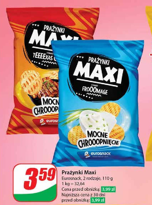 Prażynki o smaku texas grill Eurosnack maxi promocja