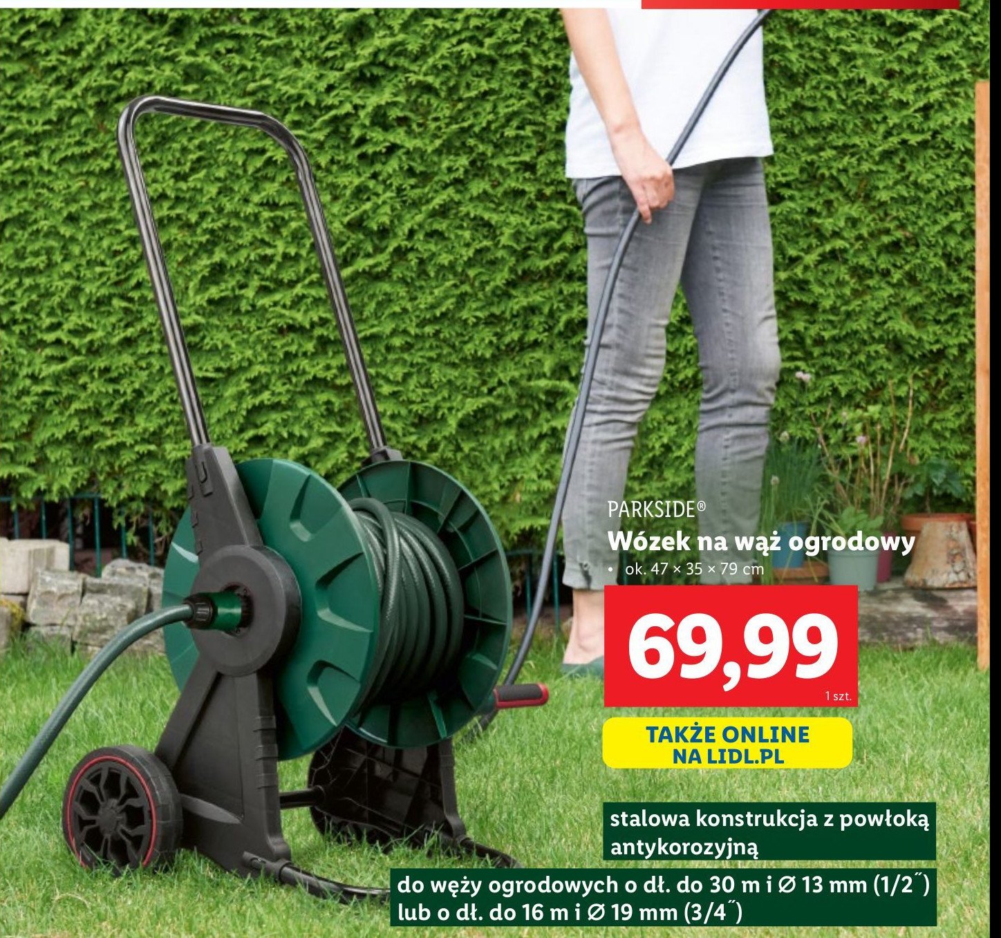 Wózek na wąż ogrodowy Parkside promocja w Lidl