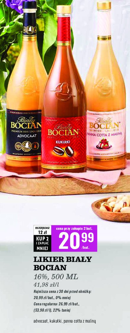 Likier Biały bocian kukułki promocja w Biedronka